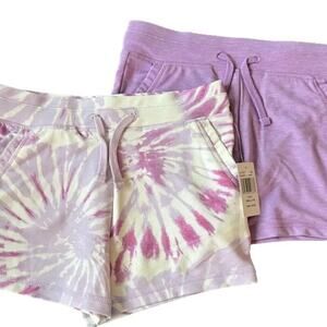 32 Degrees Girl's Shorts Tye Dye Purple 2 Pack Size Small NWT
